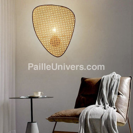 Applique Murale Osier Rotin Simple Lampe Osier