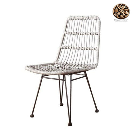 Chaise Osier Salon Gris En Osier