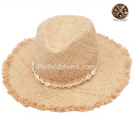 Chapeau De Paille Avec Coquillages Femme