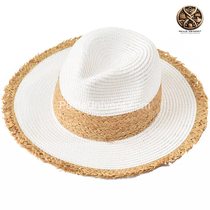 Chapeau De Paille Blanc Plage