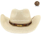 Chapeau De Paille Cowboy Beige Femme