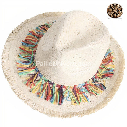 Chapeau De Paille Multi Couleurs Femme