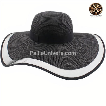 Chapeau De Paille Noir Pour Femme