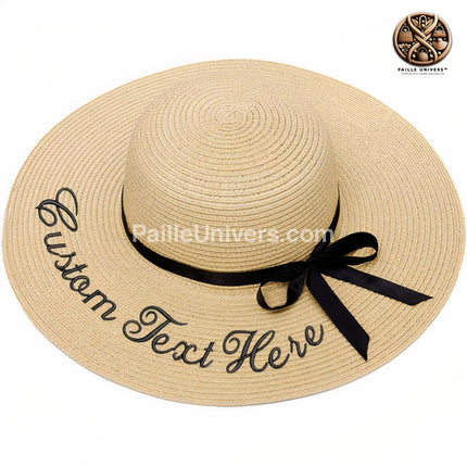 Chapeau De Paille Personnalisé - Beige