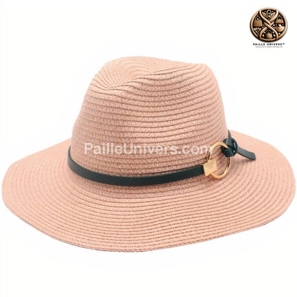 Chapeau De Paille Rose Femme