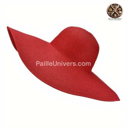 Chapeau De Paille Rouge Femme