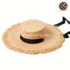 Chapeau De Paille Ruban Femme