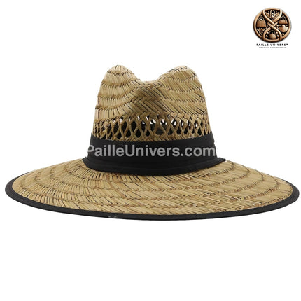 Chapeau De Paille Ruban Noir Femme