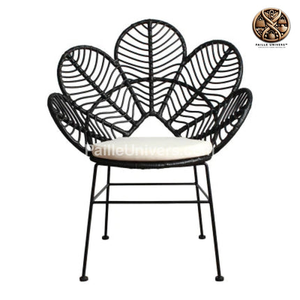 Fauteuil En Rotin Design Noir Fauteuils