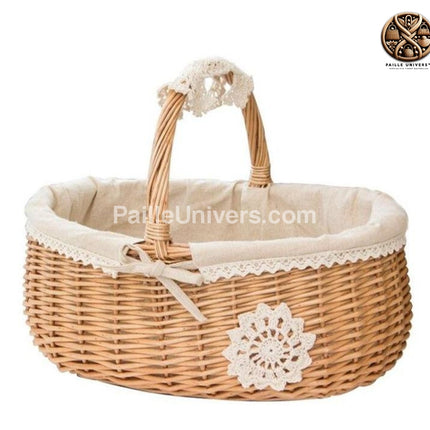 Grand Panier En Osier Pour Mariage