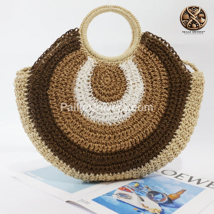 Grand Sac De Plage Chic Brun Sac Plage En Osier