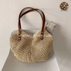 Grand Sac De Plage Paille Beige