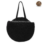 Grand Sac Rond Osier Noir En