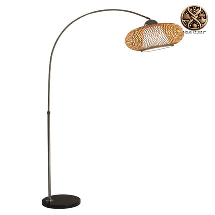 Lampadaire Arc En Rotin Lampadaires