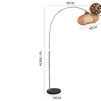 Lampadaire Arc En Rotin Style 1 Petite Lampadaires