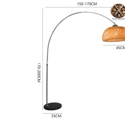 Lampadaire Arc En Rotin Style 2 Grande Lampadaires