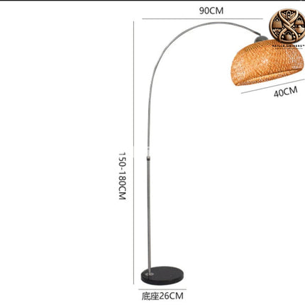 Lampadaire Arc En Rotin Style 2 Petite Lampadaires