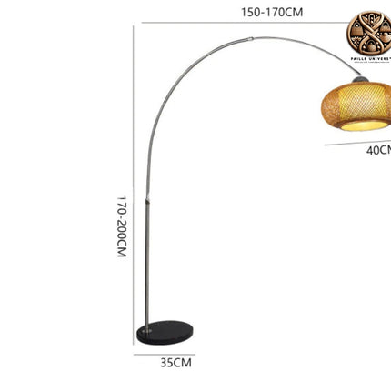 Lampadaire Arc En Rotin Style 3 Grande Lampadaires