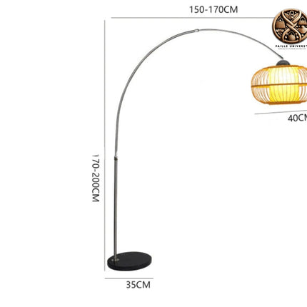 Lampadaire Arc En Rotin Style 4 Grande Lampadaires