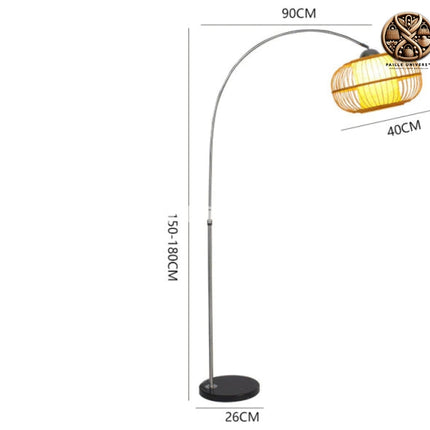 Lampadaire Arc En Rotin Style 4 Petite Lampadaires