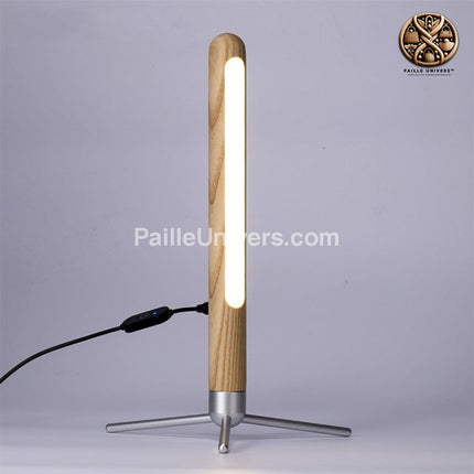 Lampe Bambou Design De Table 35Cm Bois Luminaire