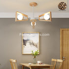 Lustre Bambou Bois Naturel 3 Lampes Luminaire