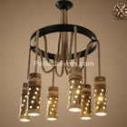 Lustre Bambou Chandelle Luminaire