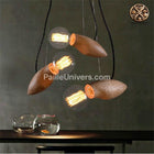 Lustre Bambou Escargot Luminaire