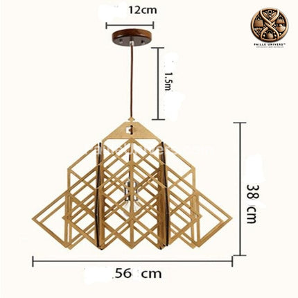 Lustre Bambou Géométrique Luminaire