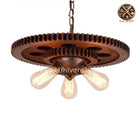 Lustre Bambou Roue Luminaire