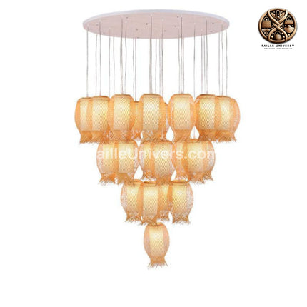 Lustre Bambou Tulipe Luminaire