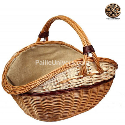 Panier À Bois Osier Doublé