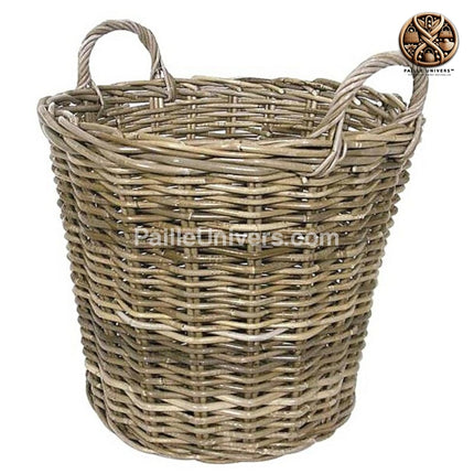 Panier À Bois Osier Gris