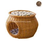 Panier Chat Igloo Osier Animaux Et Articles Pour Animaux De Compagnie