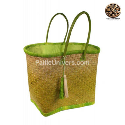 Panier De Marché Osier Bicolore Vert Paniers