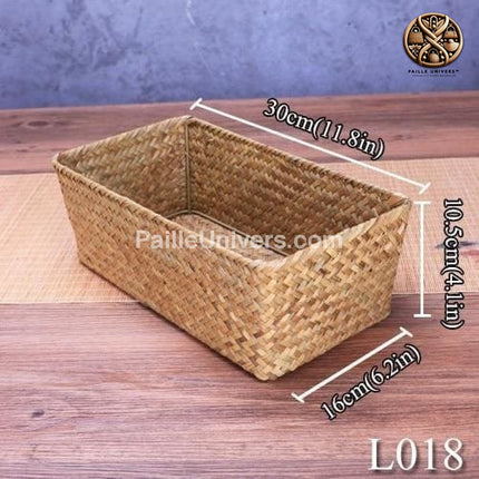 Panier De Rangement En Paille Personnalisable 30Cm Osier