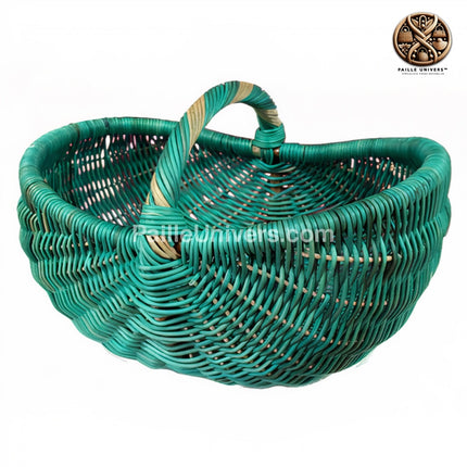 Panier En Rotin Bleu Turquoise Paniers