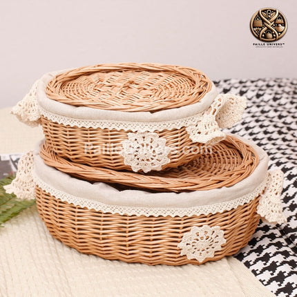 Panier Osier Déco Mariage Petit En