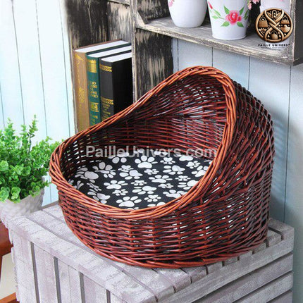 Panier Osier Pour Chat Et Chien Brun / Petit En