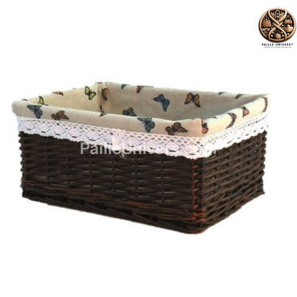 Panier Rangement En Osier Pour Salle De Bain Papillons / Petit