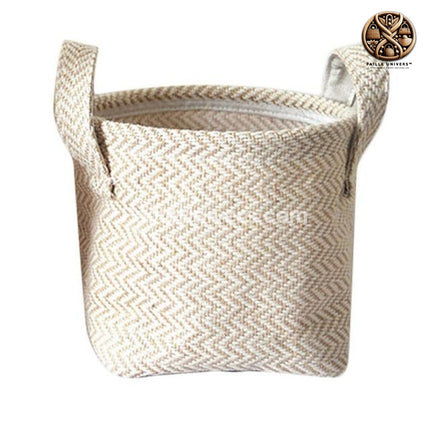 Petit Panier Osier Avec Anses Beige /