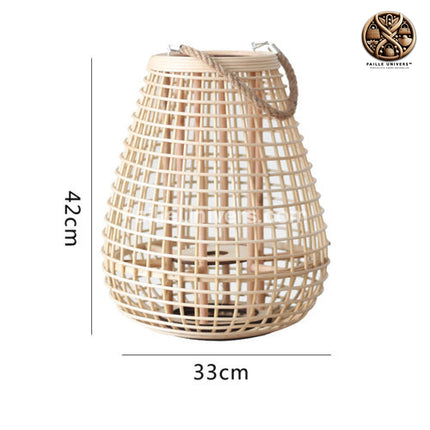 Porte Bougie Rotin 42 X 33 Cm Lampadaires