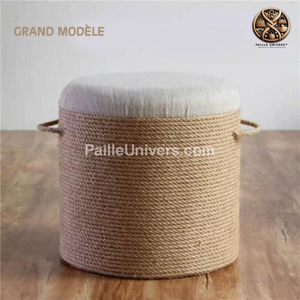 Pouf Plat Osier C