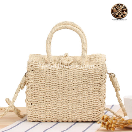 Sac À Main Raphia Beige