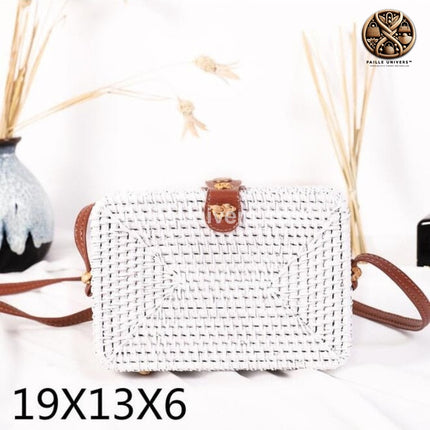 Sac Bambou Carré Blanc