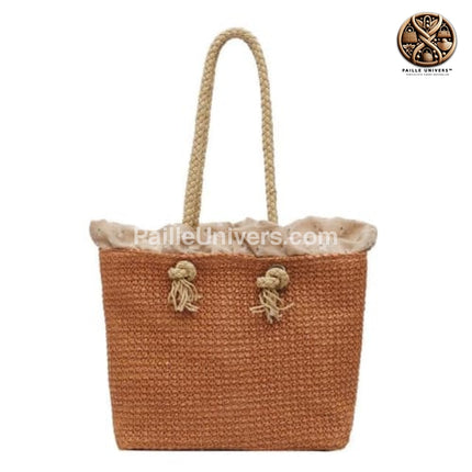 Sac Bandoulière Femme Paille Marron / ( 30 Cm < Max Longueur 50 )