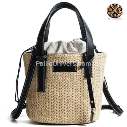 Sac Cabas Osier Chic Noir En