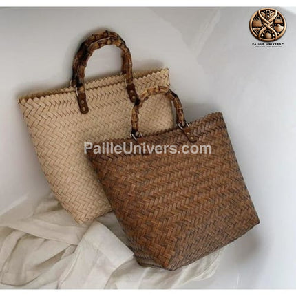 Sac Cabas Osier Plage En