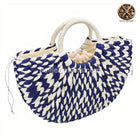 Sac Cabas Paille Bleu