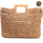 Sac Cabas Paille & Bois